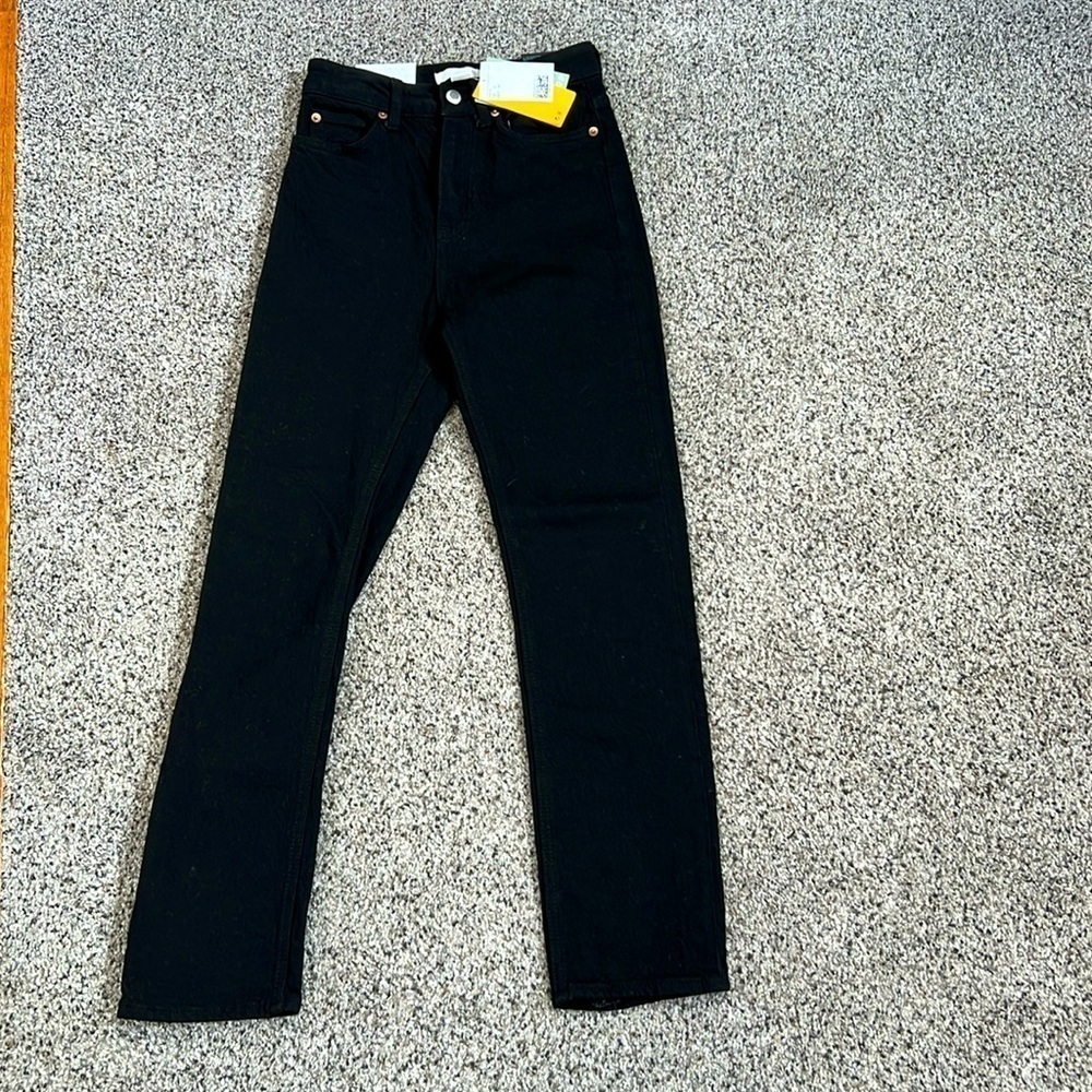 H&M Black Comfort Stretch High Waist Slim Jeans Size 2